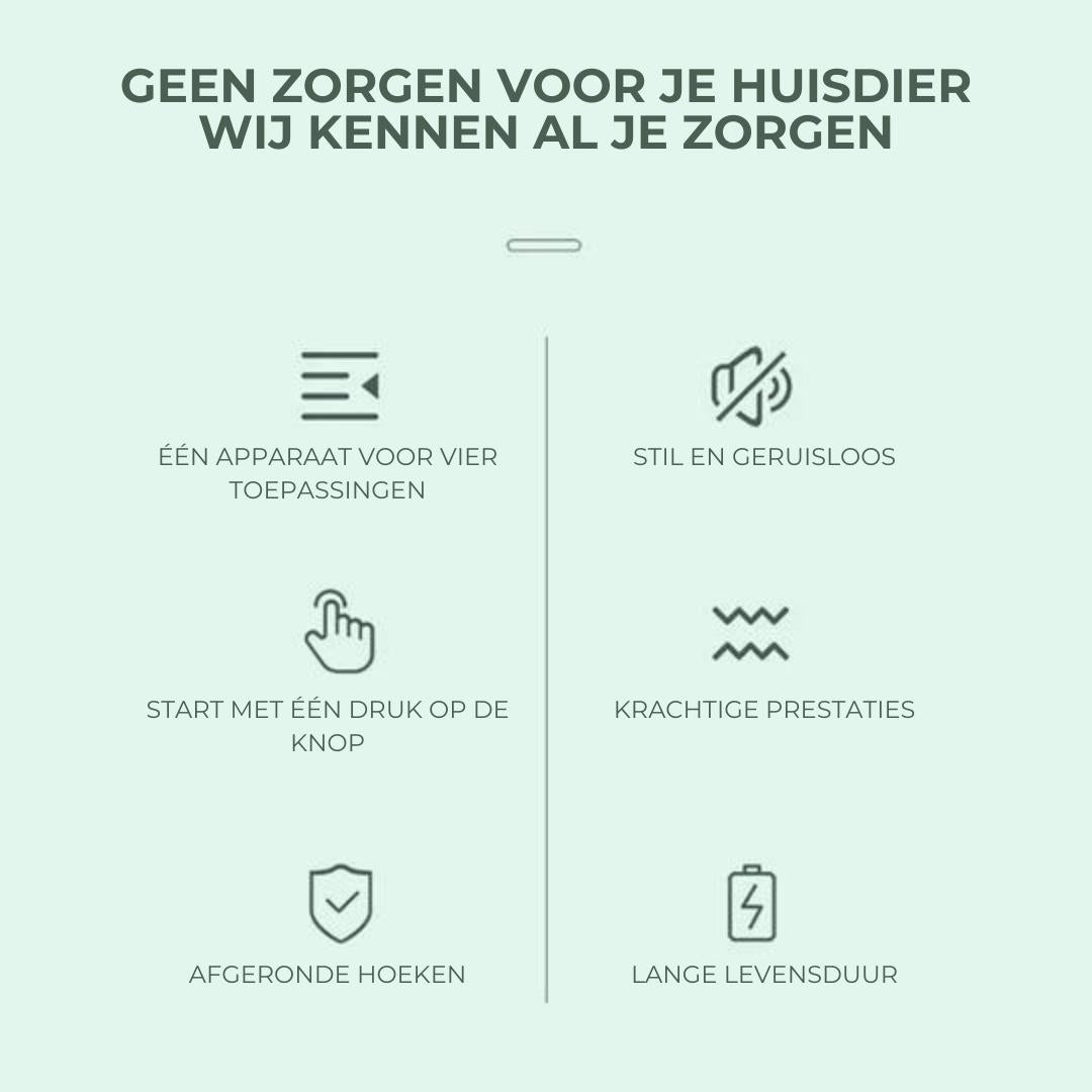 GroomPro - 4-in-1 Scheerapparaat Voor Huisdieren