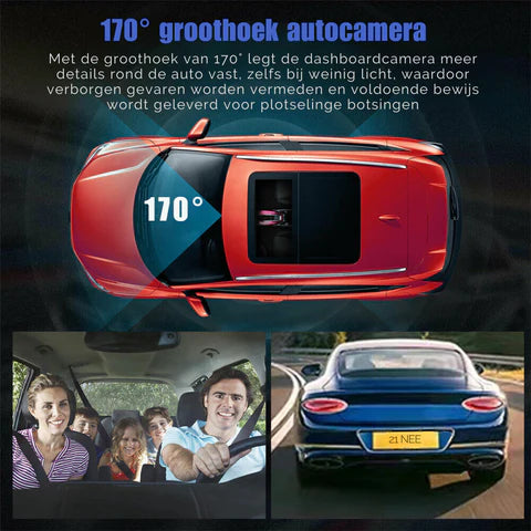 Vecasa - Dashcam camera - 170° Groothoek met 1080p Dubbele Lens