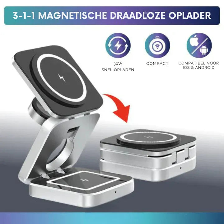 Infinite Power - 3 in 1 Draadloze Oplader