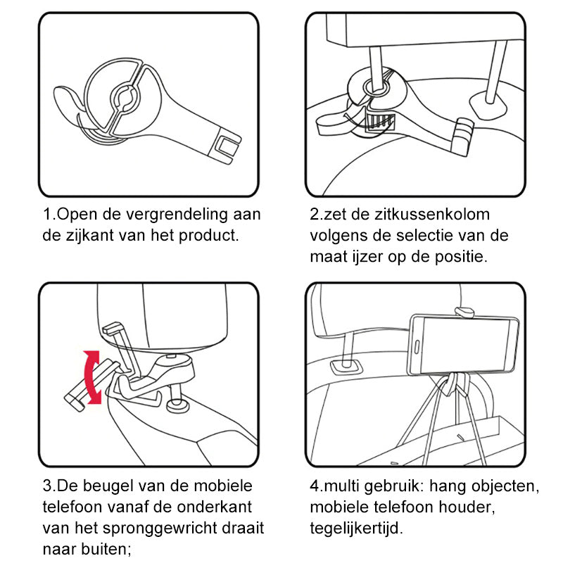 Drive Clip - Universele Autobeugel Haak (2stuks)