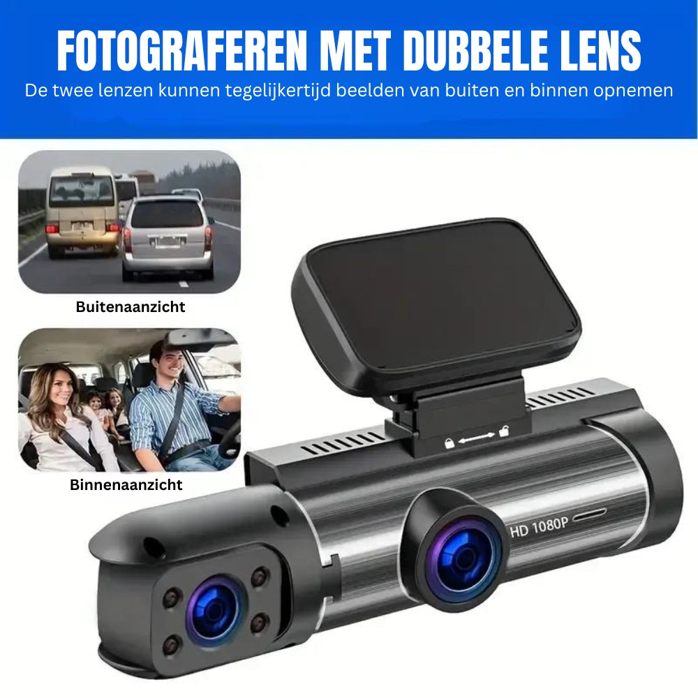 Vecasa - Dashcam camera - 170° Groothoek met 1080p Dubbele Lens