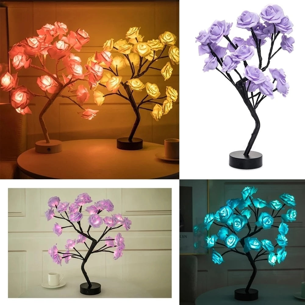 Glow Tree - Rozen Bonsai Tafellamp