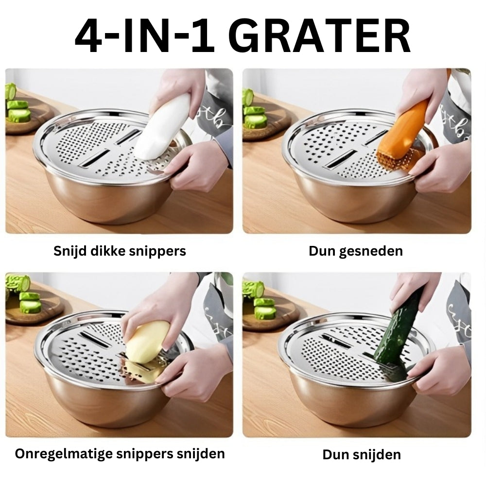 Master Chop - 3-in-1 Roestvrijstalen Snijlade