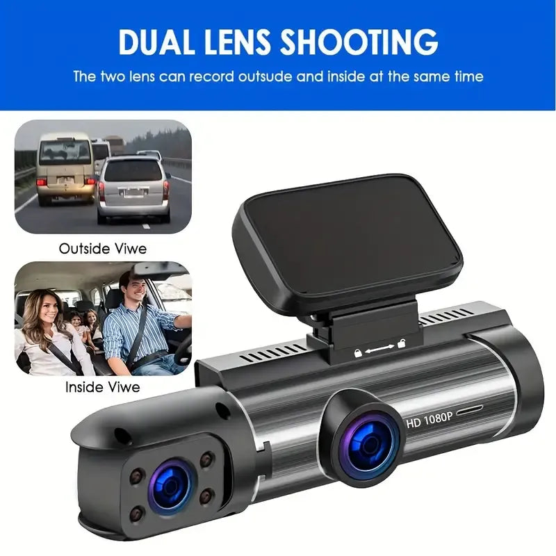 Vecasa - 170° Groothoek Dashcam Met 1080p Dubbele Lens