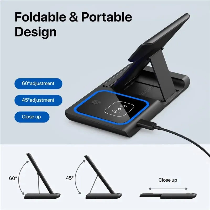 Sameza - 3-in-1 Draadloze Oplaadstandaard