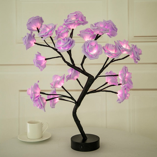 Glow Tree - Rozen Bonsai Tafellamp